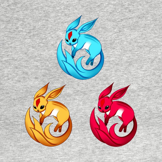 FFXIV Carbuncle Trio by neniarts